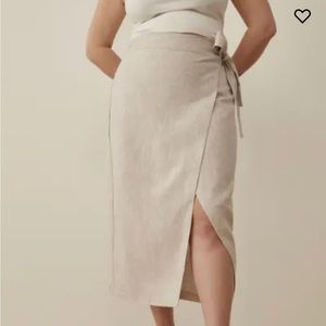 Reformation Florence Wrap Skirt in Linen